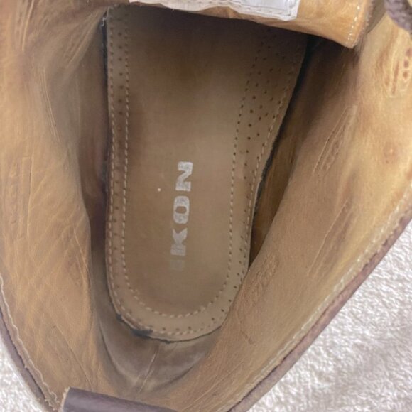 IKON Brown Pebbled Leather High Top Chukka Style Boots 9 - Picture 11 of 12